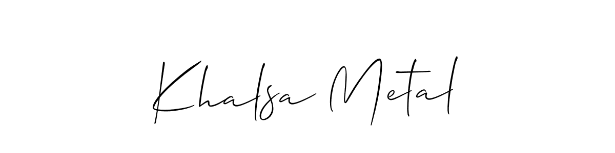 The best way (Allison_Script) to make a short signature is to pick only two or three words in your name. The name Khalsa Metal include a total of six letters. For converting this name. Khalsa Metal signature style 2 images and pictures png