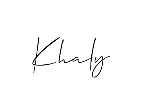 Once you've used our free online signature maker to create your best signature Allison_Script style, it's time to enjoy all of the benefits that Khaly name signing documents. Khaly signature style 2 images and pictures png