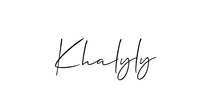 Here are the top 10 professional signature styles for the name Khalyly. These are the best autograph styles you can use for your name. Khalyly signature style 2 images and pictures png