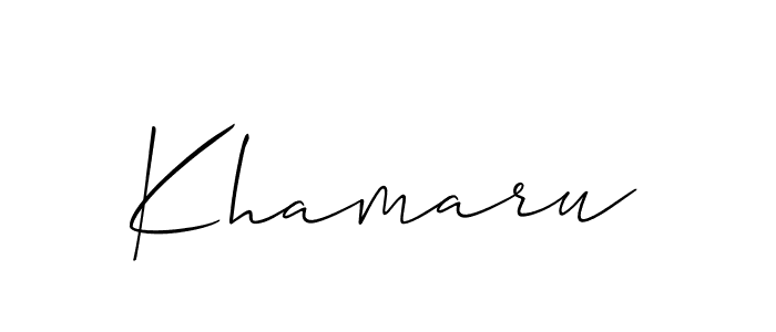 How to Draw Khamaru signature style? Allison_Script is a latest design signature styles for name Khamaru. Khamaru signature style 2 images and pictures png