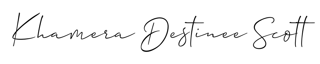 Turn your name Khamera Destinee Scott into a signature brand with Allison_Script styling. Download in standard PNG or transparent format anytime. Khamera Destinee Scott signature style 2 images and pictures png