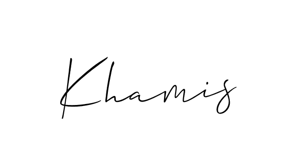 It looks lik you need a new signature style for name Khamis. Design unique handwritten (Allison_Script) signature with our free signature maker in just a few clicks. Khamis signature style 2 images and pictures png