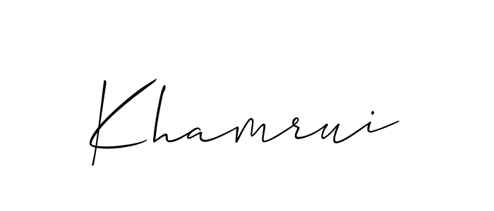 Allison_Script is a professional signature style that is perfect for those who want to add a touch of class to their signature. It is also a great choice for those who want to make their signature more unique. Get Khamrui name to fancy signature for free. Khamrui signature style 2 images and pictures png