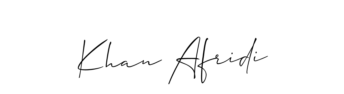 Make a beautiful signature design for name Khan Afridi. With this signature (Allison_Script) style, you can create a handwritten signature for free. Khan Afridi signature style 2 images and pictures png