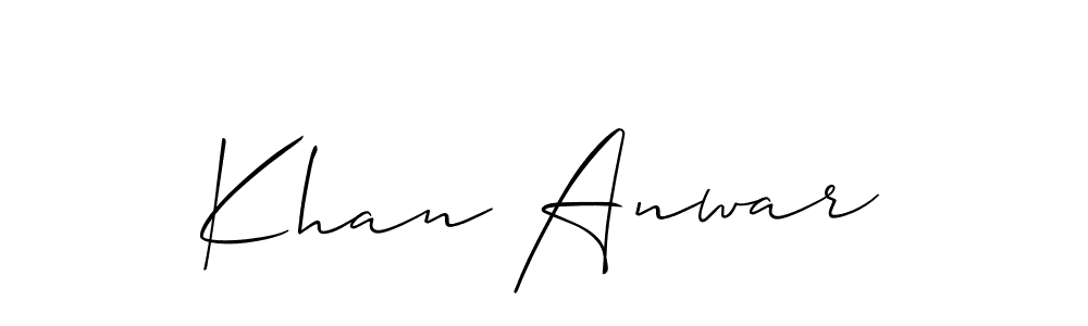 Best and Professional Signature Style for Khan Anwar. Allison_Script Best Signature Style Collection. Khan Anwar signature style 2 images and pictures png
