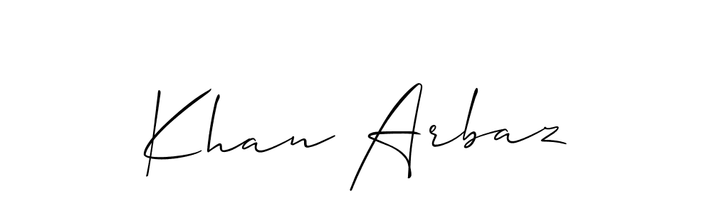 Design your own signature with our free online signature maker. With this signature software, you can create a handwritten (Allison_Script) signature for name Khan Arbaz. Khan Arbaz signature style 2 images and pictures png