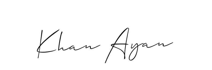 Once you've used our free online signature maker to create your best signature Allison_Script style, it's time to enjoy all of the benefits that Khan Ayan name signing documents. Khan Ayan signature style 2 images and pictures png