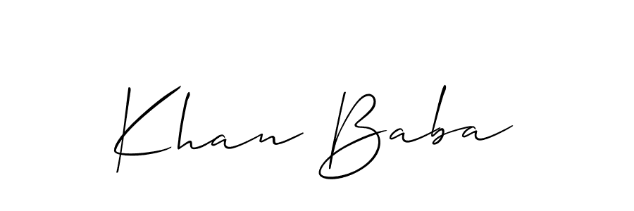 How to make Khan Baba signature? Allison_Script is a professional autograph style. Create handwritten signature for Khan Baba name. Khan Baba signature style 2 images and pictures png