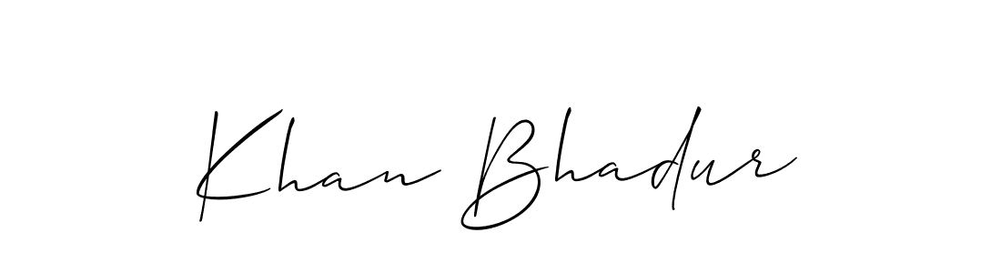 This is the best signature style for the Khan Bhadur name. Also you like these signature font (Allison_Script). Mix name signature. Khan Bhadur signature style 2 images and pictures png