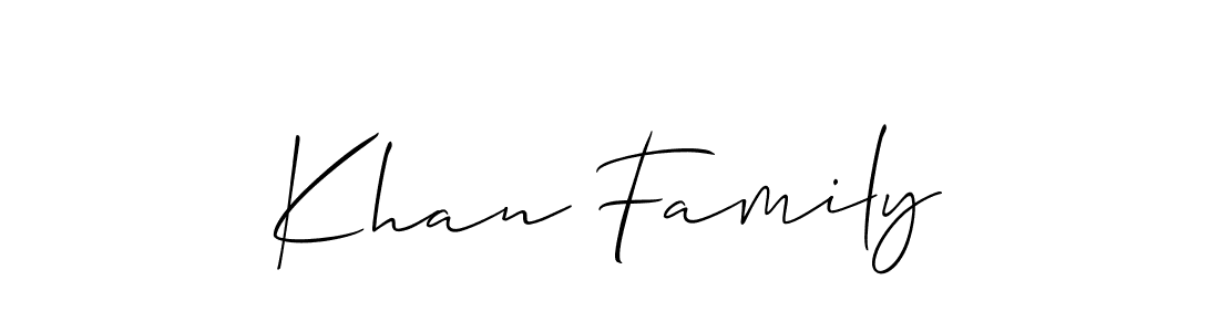if you are searching for the best signature style for your name Khan Family. so please give up your signature search. here we have designed multiple signature styles  using Allison_Script. Khan Family signature style 2 images and pictures png