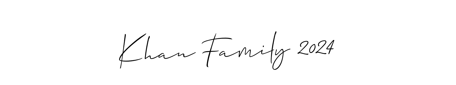 Khan Family 2024 stylish signature style. Best Handwritten Sign (Allison_Script) for my name. Handwritten Signature Collection Ideas for my name Khan Family 2024. Khan Family 2024 signature style 2 images and pictures png