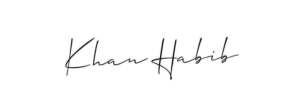 Khan Habib stylish signature style. Best Handwritten Sign (Allison_Script) for my name. Handwritten Signature Collection Ideas for my name Khan Habib. Khan Habib signature style 2 images and pictures png