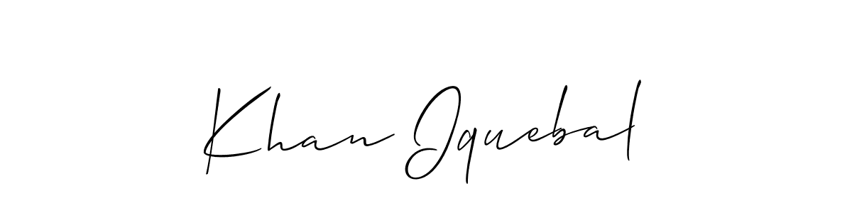 Make a beautiful signature design for name Khan Iquebal. Use this online signature maker to create a handwritten signature for free. Khan Iquebal signature style 2 images and pictures png