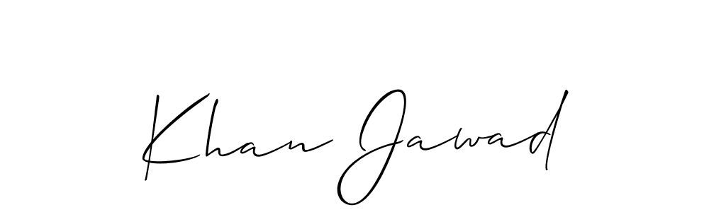 Make a beautiful signature design for name Khan Jawad. With this signature (Allison_Script) style, you can create a handwritten signature for free. Khan Jawad signature style 2 images and pictures png