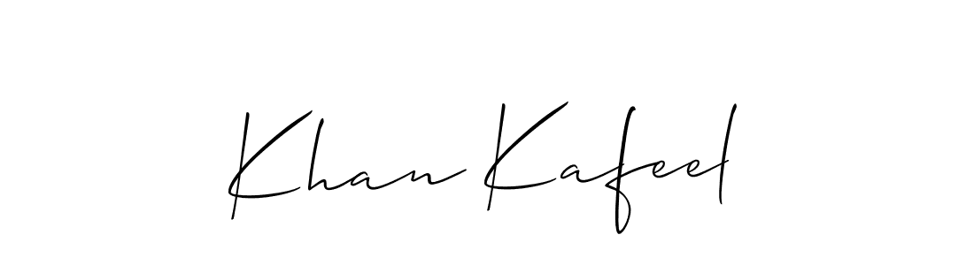 It looks lik you need a new signature style for name Khan Kafeel. Design unique handwritten (Allison_Script) signature with our free signature maker in just a few clicks. Khan Kafeel signature style 2 images and pictures png