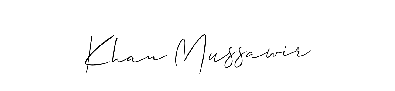 How to make Khan Mussawir name signature. Use Allison_Script style for creating short signs online. This is the latest handwritten sign. Khan Mussawir signature style 2 images and pictures png