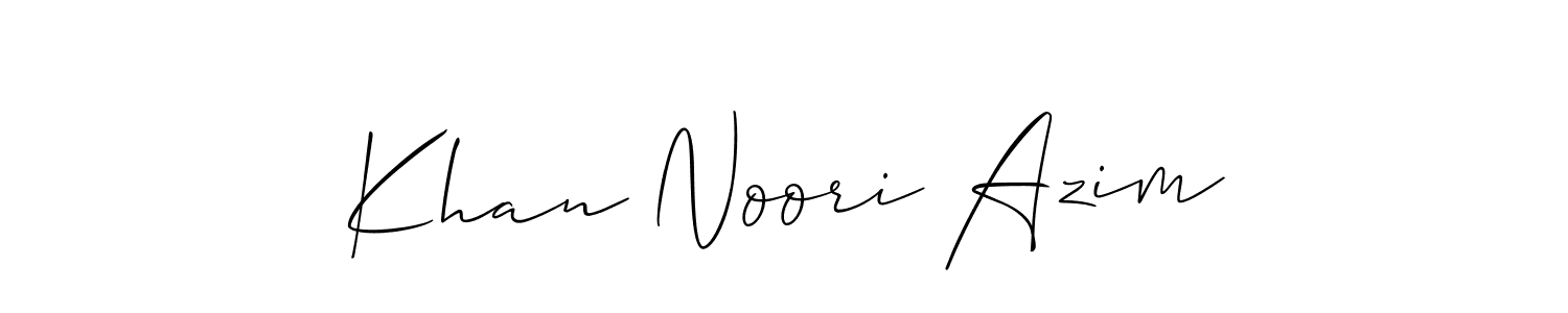 How to make Khan Noori Azim signature? Allison_Script is a professional autograph style. Create handwritten signature for Khan Noori Azim name. Khan Noori Azim signature style 2 images and pictures png