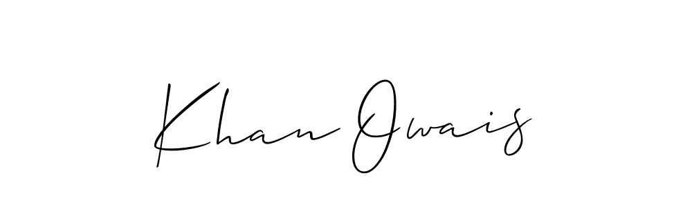 Also we have Khan Owais name is the best signature style. Create professional handwritten signature collection using Allison_Script autograph style. Khan Owais signature style 2 images and pictures png
