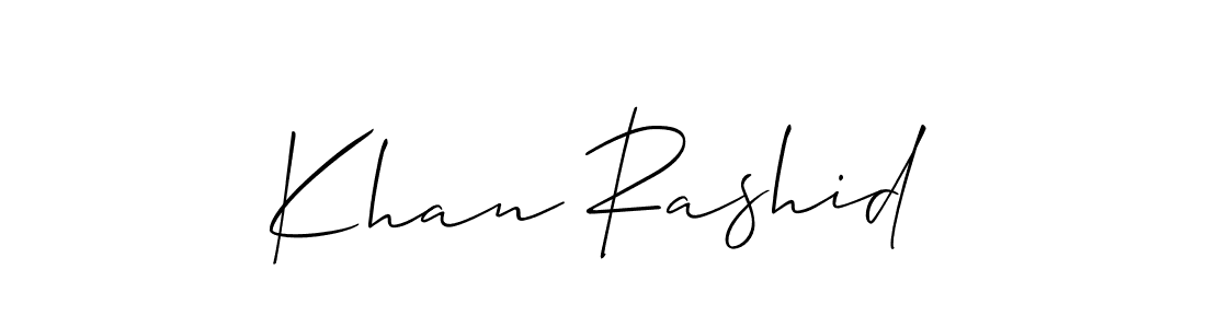 It looks lik you need a new signature style for name Khan Rashid. Design unique handwritten (Allison_Script) signature with our free signature maker in just a few clicks. Khan Rashid signature style 2 images and pictures png