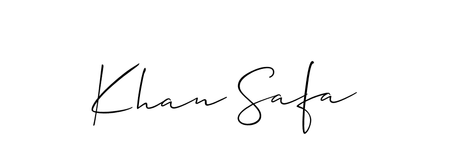 Make a beautiful signature design for name Khan Safa. With this signature (Allison_Script) style, you can create a handwritten signature for free. Khan Safa signature style 2 images and pictures png