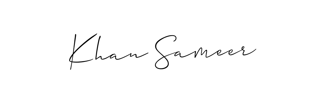 You should practise on your own different ways (Allison_Script) to write your name (Khan Sameer) in signature. don't let someone else do it for you. Khan Sameer signature style 2 images and pictures png