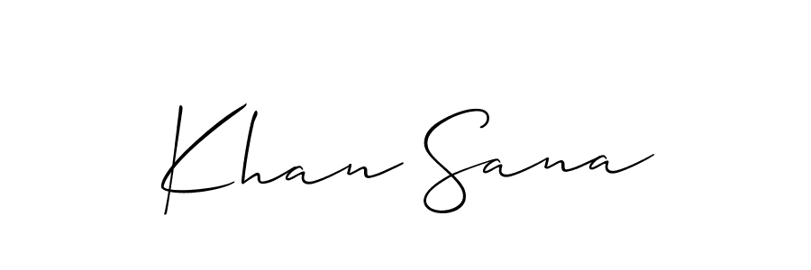 The best way (Allison_Script) to make a short signature is to pick only two or three words in your name. The name Khan Sana include a total of six letters. For converting this name. Khan Sana signature style 2 images and pictures png