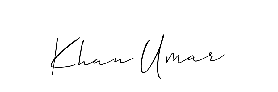 Also we have Khan Umar name is the best signature style. Create professional handwritten signature collection using Allison_Script autograph style. Khan Umar signature style 2 images and pictures png