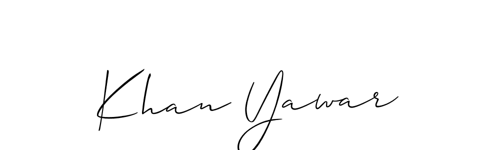 It looks lik you need a new signature style for name Khan Yawar. Design unique handwritten (Allison_Script) signature with our free signature maker in just a few clicks. Khan Yawar signature style 2 images and pictures png