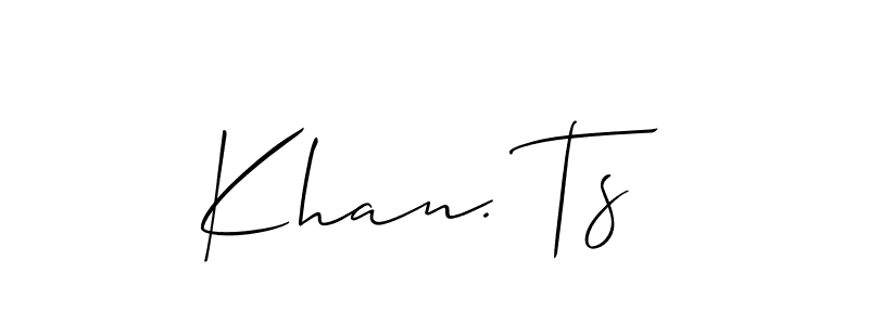 How to make Khan. Ts signature? Allison_Script is a professional autograph style. Create handwritten signature for Khan. Ts name. Khan. Ts signature style 2 images and pictures png