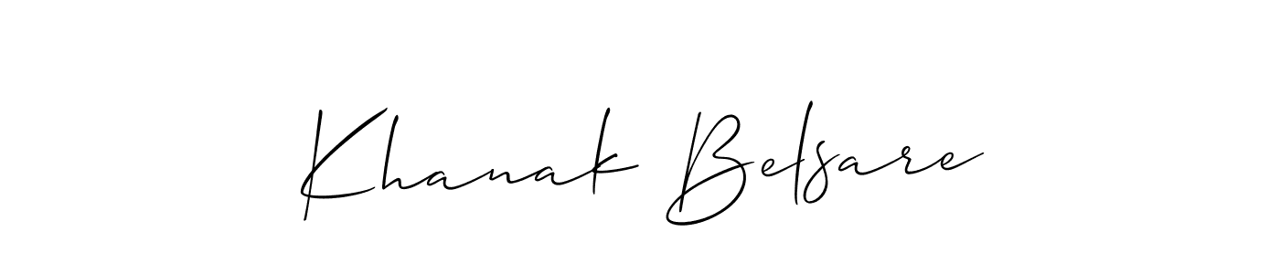 Make a short Khanak Belsare signature style. Manage your documents anywhere anytime using Allison_Script. Create and add eSignatures, submit forms, share and send files easily. Khanak Belsare signature style 2 images and pictures png