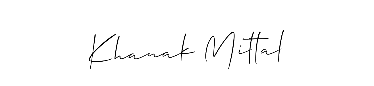 Khanak Mittal stylish signature style. Best Handwritten Sign (Allison_Script) for my name. Handwritten Signature Collection Ideas for my name Khanak Mittal. Khanak Mittal signature style 2 images and pictures png