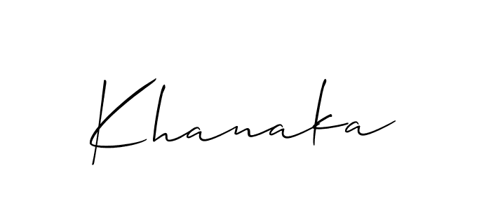 Khanaka stylish signature style. Best Handwritten Sign (Allison_Script) for my name. Handwritten Signature Collection Ideas for my name Khanaka. Khanaka signature style 2 images and pictures png