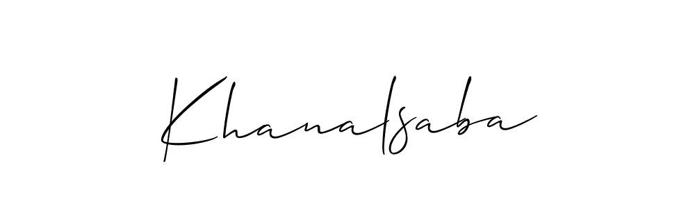 Also You can easily find your signature by using the search form. We will create Khanalsaba name handwritten signature images for you free of cost using Allison_Script sign style. Khanalsaba signature style 2 images and pictures png