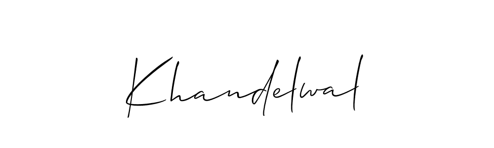 Make a beautiful signature design for name Khandelwal. Use this online signature maker to create a handwritten signature for free. Khandelwal signature style 2 images and pictures png