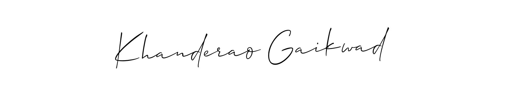 Khanderao Gaikwad stylish signature style. Best Handwritten Sign (Allison_Script) for my name. Handwritten Signature Collection Ideas for my name Khanderao Gaikwad. Khanderao Gaikwad signature style 2 images and pictures png