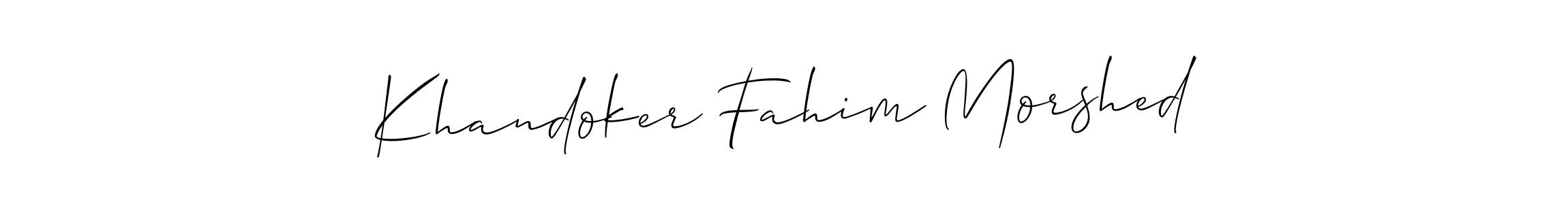 See photos of Khandoker Fahim Morshed official signature by Spectra . Check more albums & portfolios. Read reviews & check more about Allison_Script font. Khandoker Fahim Morshed signature style 2 images and pictures png