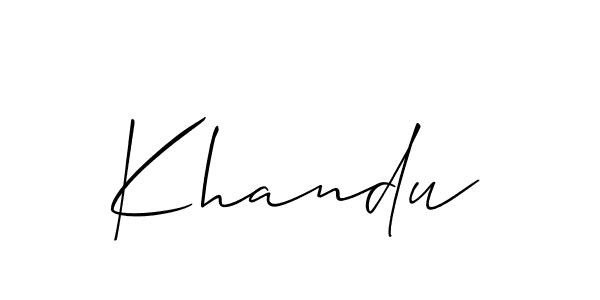 It looks lik you need a new signature style for name Khandu. Design unique handwritten (Allison_Script) signature with our free signature maker in just a few clicks. Khandu signature style 2 images and pictures png