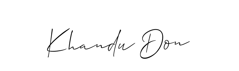 Make a beautiful signature design for name Khandu Don. Use this online signature maker to create a handwritten signature for free. Khandu Don signature style 2 images and pictures png