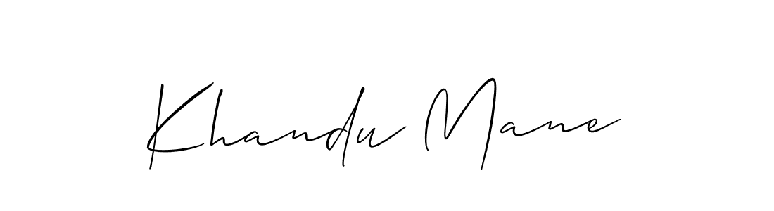 Make a short Khandu Mane signature style. Manage your documents anywhere anytime using Allison_Script. Create and add eSignatures, submit forms, share and send files easily. Khandu Mane signature style 2 images and pictures png