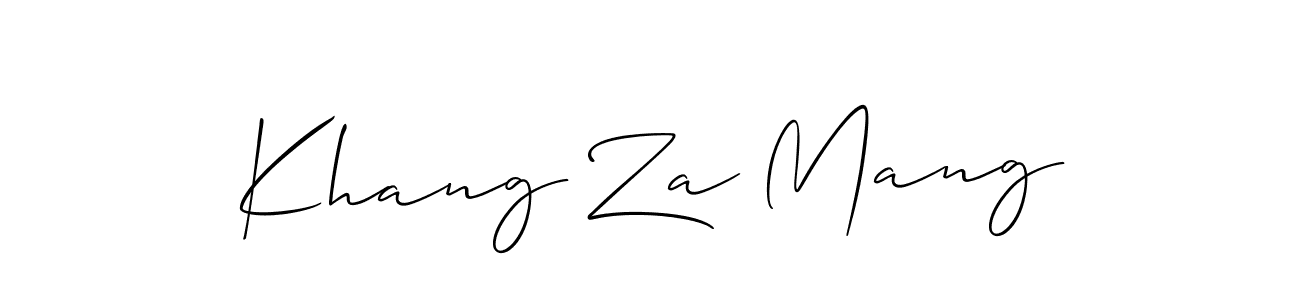 This is the best signature style for the Khang Za Mang name. Also you like these signature font (Allison_Script). Mix name signature. Khang Za Mang signature style 2 images and pictures png