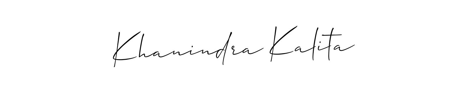 Also You can easily find your signature by using the search form. We will create Khanindra Kalita name handwritten signature images for you free of cost using Allison_Script sign style. Khanindra Kalita signature style 2 images and pictures png