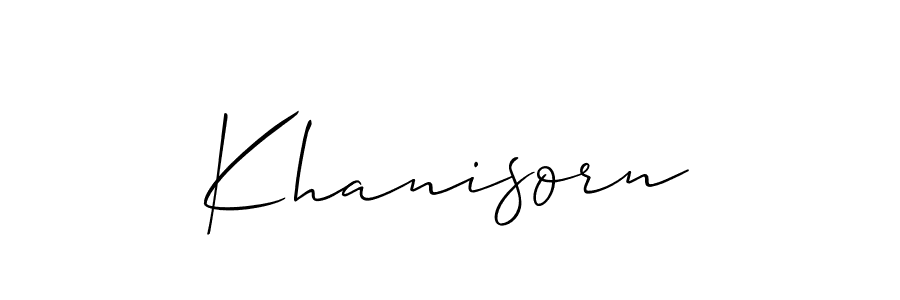 You should practise on your own different ways (Allison_Script) to write your name (Khanisorn) in signature. don't let someone else do it for you. Khanisorn signature style 2 images and pictures png