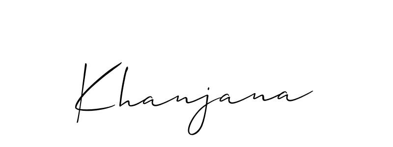 Make a beautiful signature design for name Khanjana. Use this online signature maker to create a handwritten signature for free. Khanjana signature style 2 images and pictures png