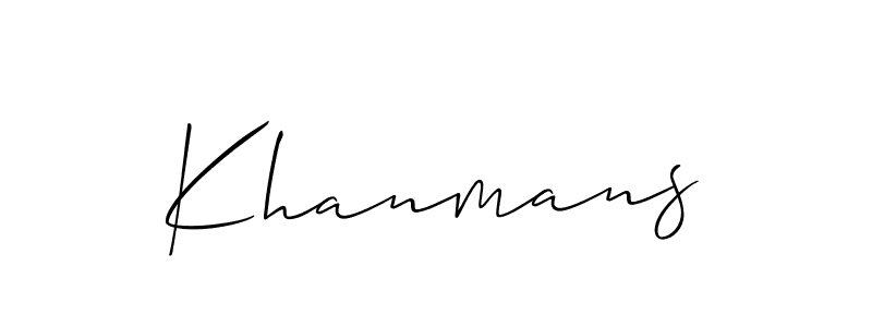 Khanmans stylish signature style. Best Handwritten Sign (Allison_Script) for my name. Handwritten Signature Collection Ideas for my name Khanmans. Khanmans signature style 2 images and pictures png