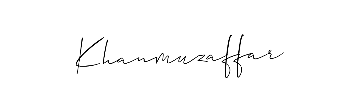 Make a beautiful signature design for name Khanmuzaffar. With this signature (Allison_Script) style, you can create a handwritten signature for free. Khanmuzaffar signature style 2 images and pictures png