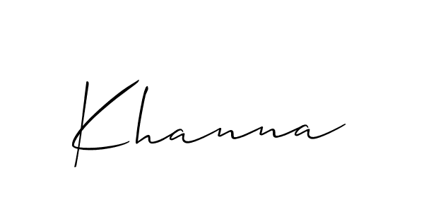 Similarly Allison_Script is the best handwritten signature design. Signature creator online .You can use it as an online autograph creator for name Khanna. Khanna signature style 2 images and pictures png