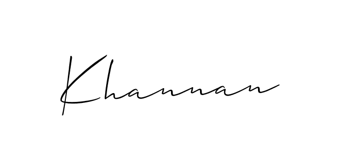 Allison_Script is a professional signature style that is perfect for those who want to add a touch of class to their signature. It is also a great choice for those who want to make their signature more unique. Get Khannan name to fancy signature for free. Khannan signature style 2 images and pictures png