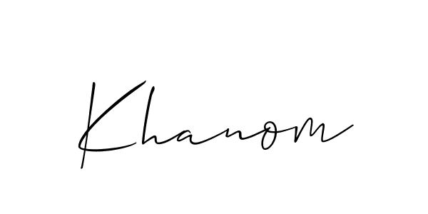 How to Draw Khanom signature style? Allison_Script is a latest design signature styles for name Khanom. Khanom signature style 2 images and pictures png