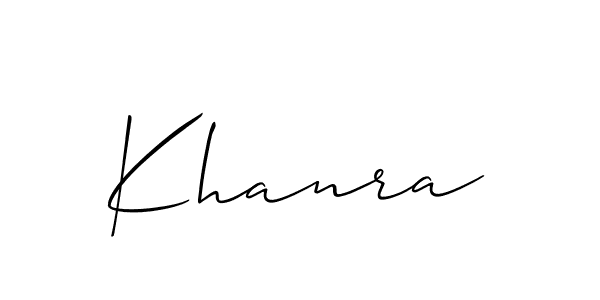 Create a beautiful signature design for name Khanra. With this signature (Allison_Script) fonts, you can make a handwritten signature for free. Khanra signature style 2 images and pictures png