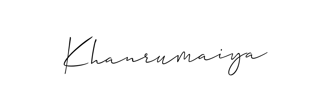 Make a short Khanrumaiya signature style. Manage your documents anywhere anytime using Allison_Script. Create and add eSignatures, submit forms, share and send files easily. Khanrumaiya signature style 2 images and pictures png